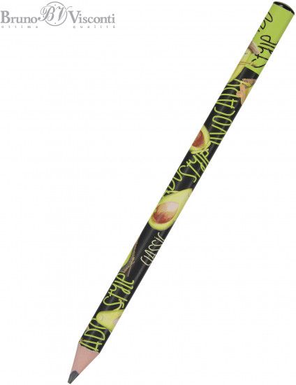 Набор карандашей чернографитовых «HappyGraphix jumbo. Avocado style. Rock star»