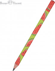 Набор карандашей чернографитовых «HappyGraphix jumbo. Fresh and fruity. Арбуз» - Фото 1