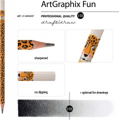 Набор карандашей чернографитовых «ArtGraphix. Fun. Леопард» - Фото 2