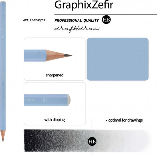 Набор карандашей чернографитовых «Graphix zefir»