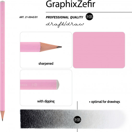 Набор карандашей чернографитовых «Graphix zefir»