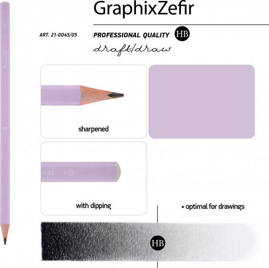 Набор карандашей чернографитовых «Graphix zefir»