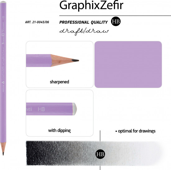 Набор карандашей чернографитовых «Graphix zefir»