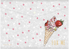 Папка-конверт на кнопке «Мороженое. Сахарный рожок» - Фото 1