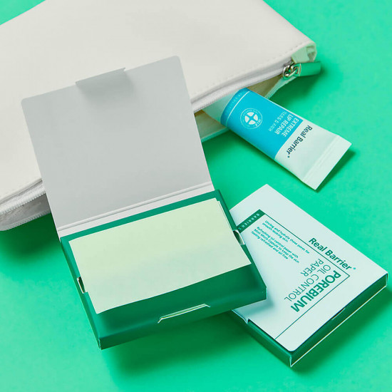 Матирующие салфетки для лица от жирного блеска с мятой «Porebium Oil Control Paper»