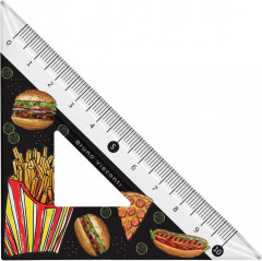 Линейка-треугольник «HappyGraphix. Гамбургер» - Фото 1