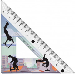 Линейка-треугольник «HappyGraphix. Самокаты» - Фото 1