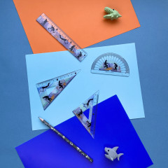 Линейка-треугольник «HappyGraphix. Самокаты» - Фото 2