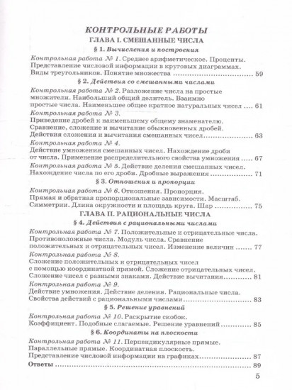 Математика. 6 класс. Контрольные и самостоятельные работы