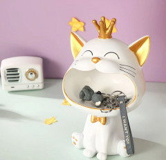 Статуэтка-ключница «Кот с короной» - Фото 1