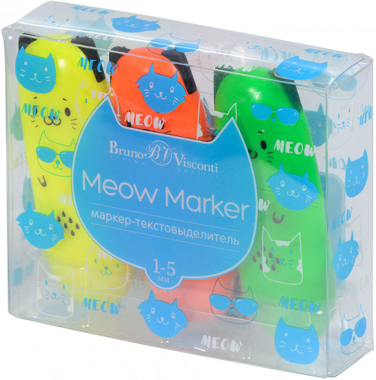 Набор текстовыделителей «Meow Marker»
