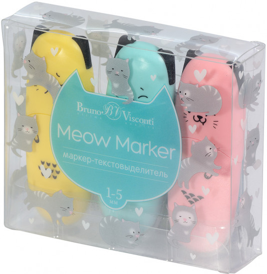 Набор текстовыделителей «Meow Marker»