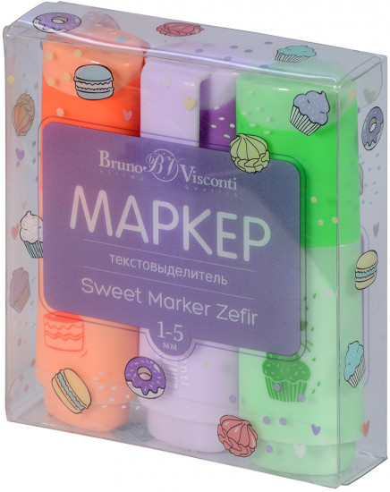 Набор текстовыделителей «Sweet marker Zefir»