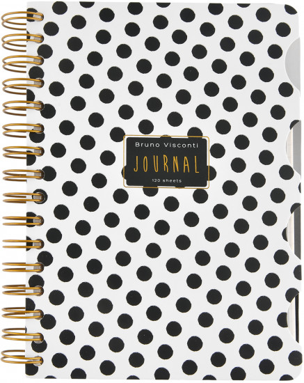 Книжка записная «Art Journal. Black and white. Горошек»