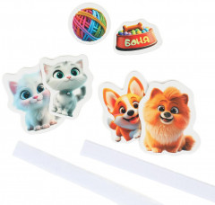 Макси-пазлы с липучками 2 в 1 «Котята и щенки» - Фото 2