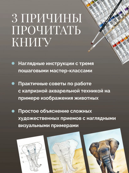 Дикие животные акварелью