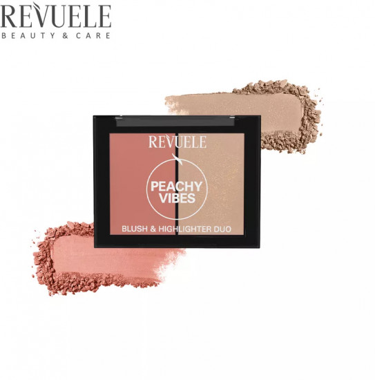 Палетка румяна и хайлайтер «Blush & Highlighter Duo», оттенок Peachy Vibes