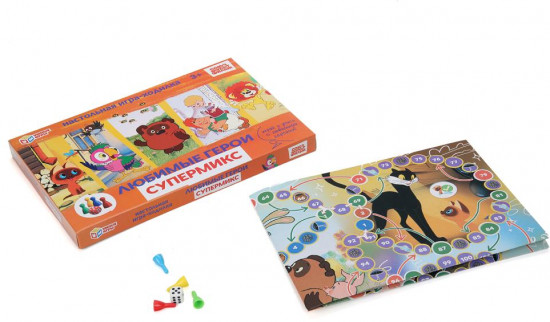 Игра-ходилка настольная «Любимые герои. Супермикс»