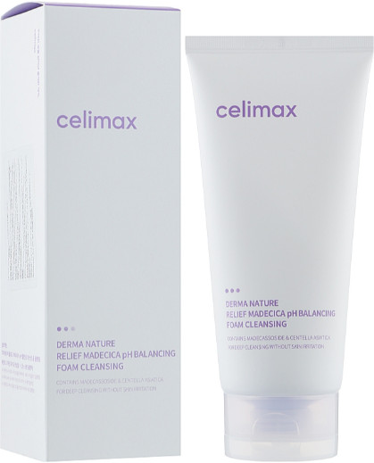 Слабокислотная очищающая пенка «Derma Nature Relief Madecica pH Balancing Foam Cleansing»