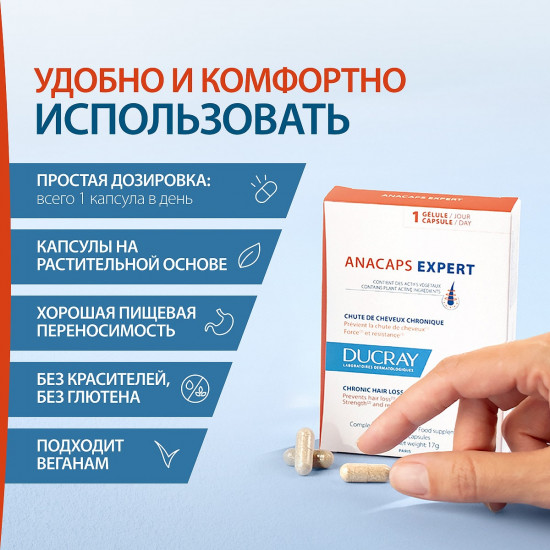 Капсулы от хронического выпадения волос «Anacaps Expert»