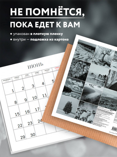 Календарь настенный на 2026 год «Монохром. Пронзительная красота России в фотографиях Ивана Дементиевского»