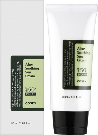 Крем солнцезащитный для лица «Aloe Soothing Sun Cream SPF50 PA+++»