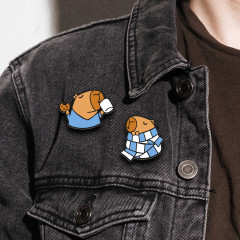 Набор значков-пинов «Капибара» - Фото 4