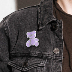 Значок-пин «Серебряный мишка» - Фото 4