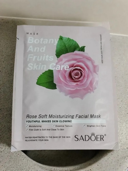 Маска для лица тканевая с экстраком розы «Rose Soft Moisturizing Fasial Mask»