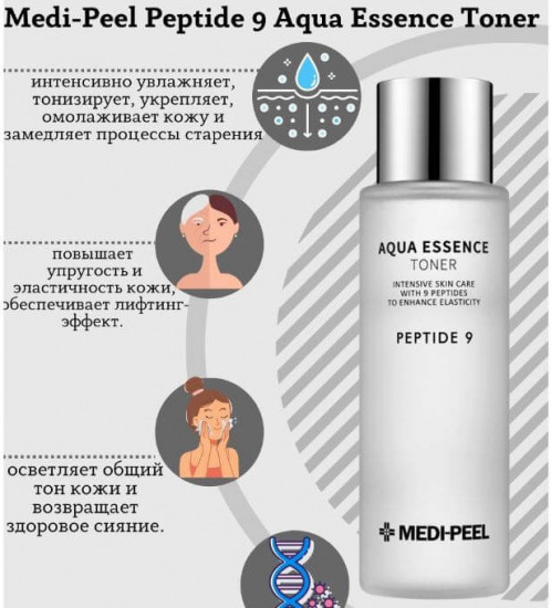 Пептидный тонер-эссенция для зрелой кожи «Aqua Essence Toner»