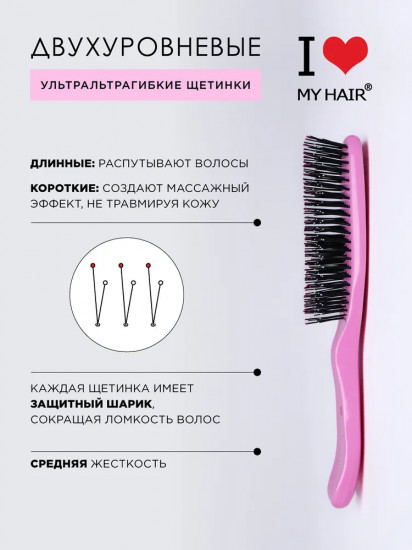 Щетка для волос глянцевая
