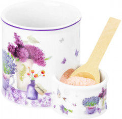 Банка для соли с деревянной ложкой «Лаванда» - Фото 3
