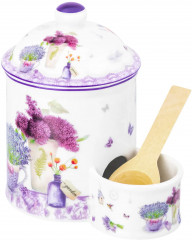 Банка для соли с деревянной ложкой «Лаванда» - Фото 4