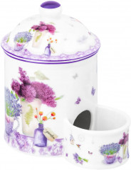 Банка для соли с деревянной ложкой «Лаванда» - Фото 5