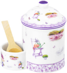 Банка для соли с деревянной ложкой «Лаванда» - Фото 7