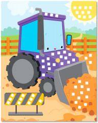 Мозаика-аппликация «Трактор, грузовик, строительный кран» - Фото 7