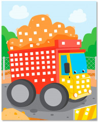 Мозаика-аппликация «Трактор, грузовик, строительный кран» - Фото 9