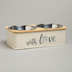 Миска для животных двойная на подставке - Фото 1