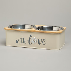 Миска для животных двойная на подставке - Фото 2