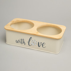 Миска для животных двойная на подставке - Фото 4