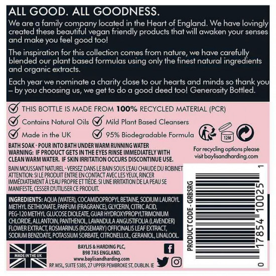 Пена для ванны «Rose & Geranium Bath Soak»