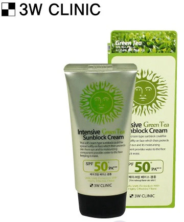 Крем для лица с зеленым чаем солнцезащитный «Intensive Green Tea Sunblock Cream» SPF 50+ PA+++