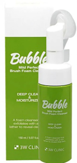 Пенка для умывания с щеточкой-дозатором «Mild Perfect Bubble Brush Foam Cleanser»