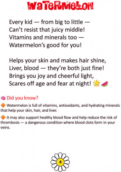 Fruits, Veggies and Berries in Rhyme