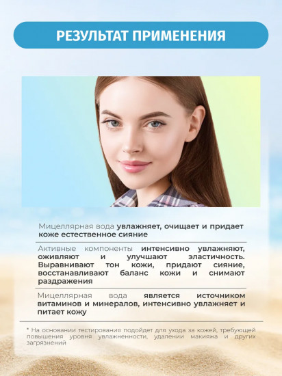 Мицеллярная вода для лица глубоко очищающая с витамином С