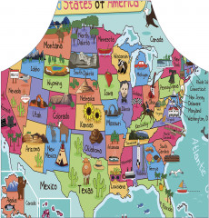 Фартук для кухни «Анималистическая карта США» - Фото 1