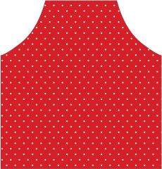 Фартук для кухни «Белый горошек на красном фоне» - Фото 1