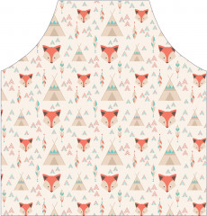 Фартук для кухни «Вигвамы и лисы» - Фото 1