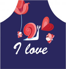 Фартук для кухни «Влюбленная улитка» - Фото 1