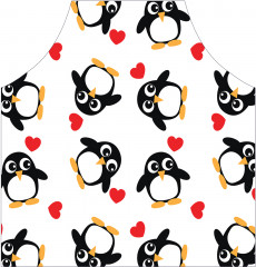 Фартук для кухни «Влюбленные пингвины» - Фото 1